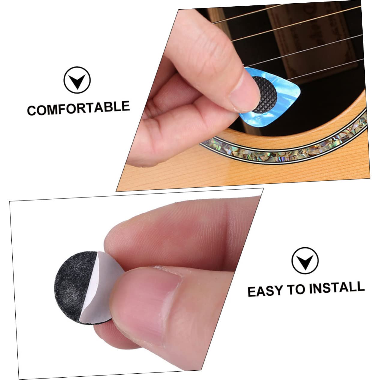 ibasenice 200piezas Empuñaduras De Goma Antideslizantes Para Púas De Guitarra Grips De Goma Para Púas Accesorios De Guitarra Para Músicos y Amantes