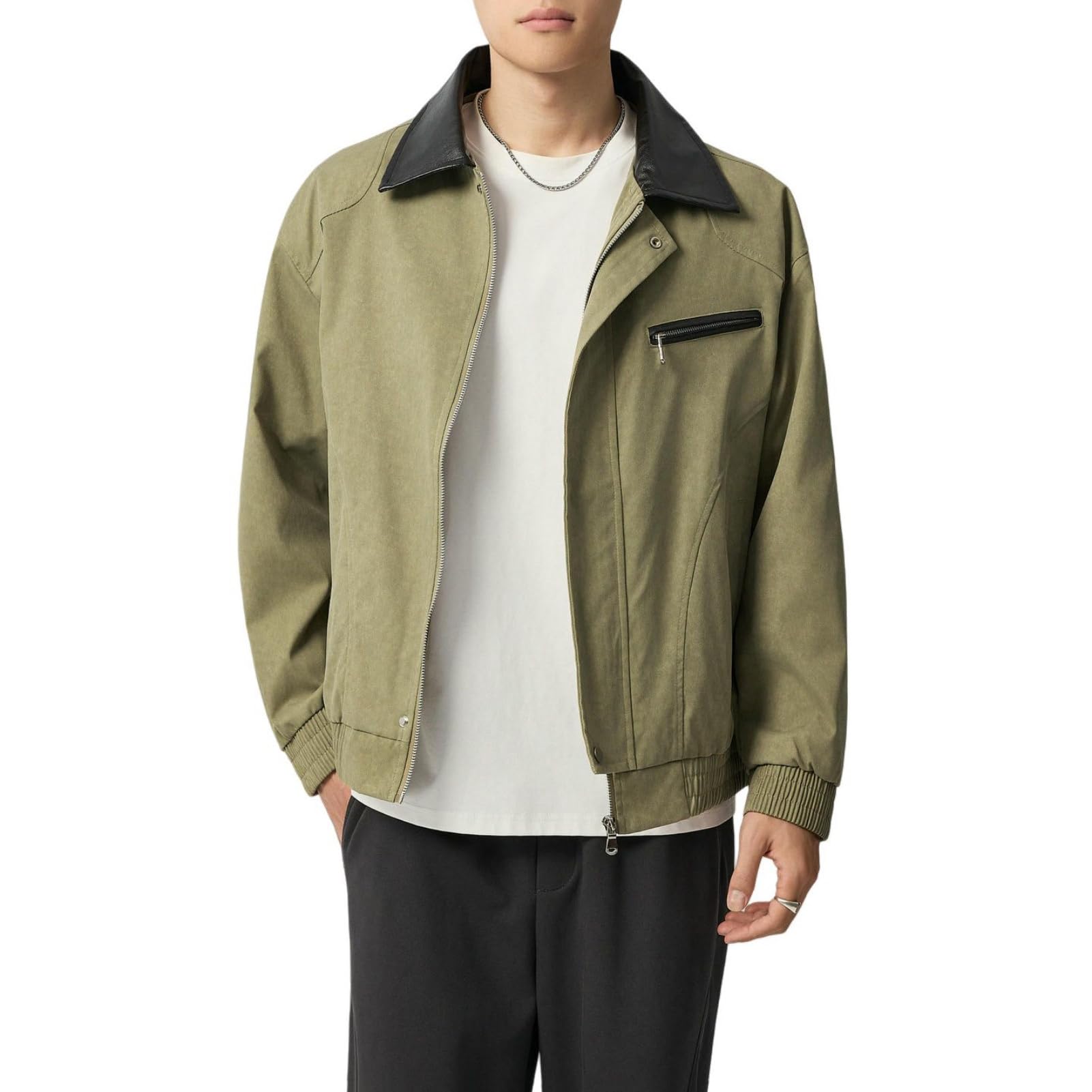 Veste ample pour homme tie-dye coupe décontractée délavée - 5