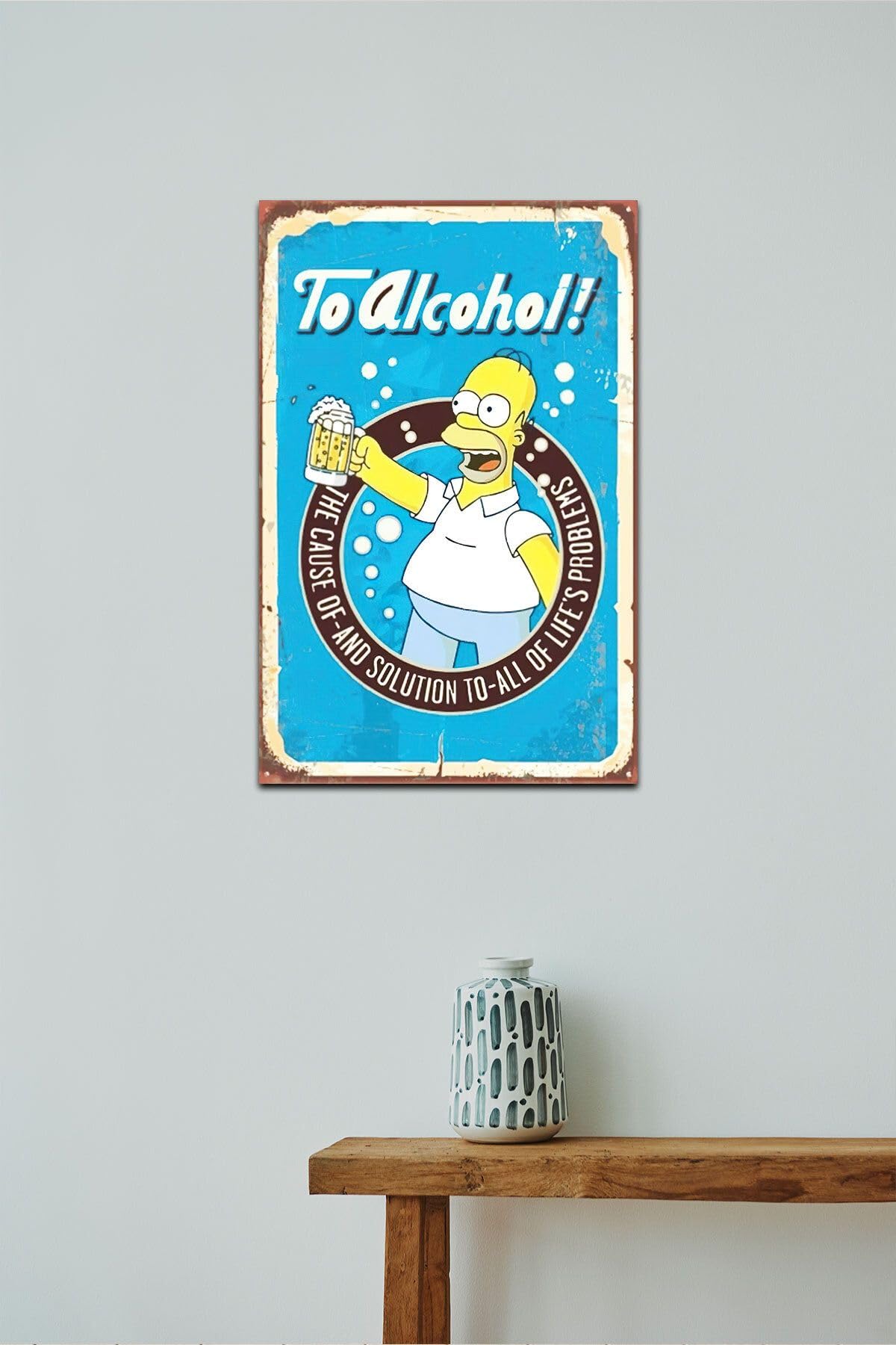 Dekolia Kuşe Kağıt Duvar Posteri Simpsonlar Retro Vintage Drtr0039