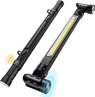 Lámpara ETOOLAB LED de Trabajo, 5200 mAh, 1200 lm, para el Espacio del Motor con Imanes, Gancho de 360°, Sensor de Presencia, Color Negro, para Camping, Construcción, Garaje