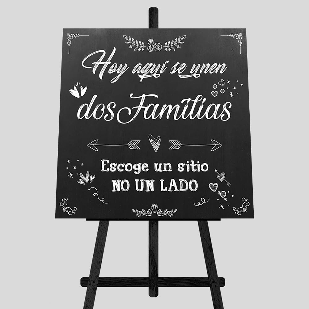 Decoración Boda | Cartel Boda Escoge un Sitio | 70cm x 70cm