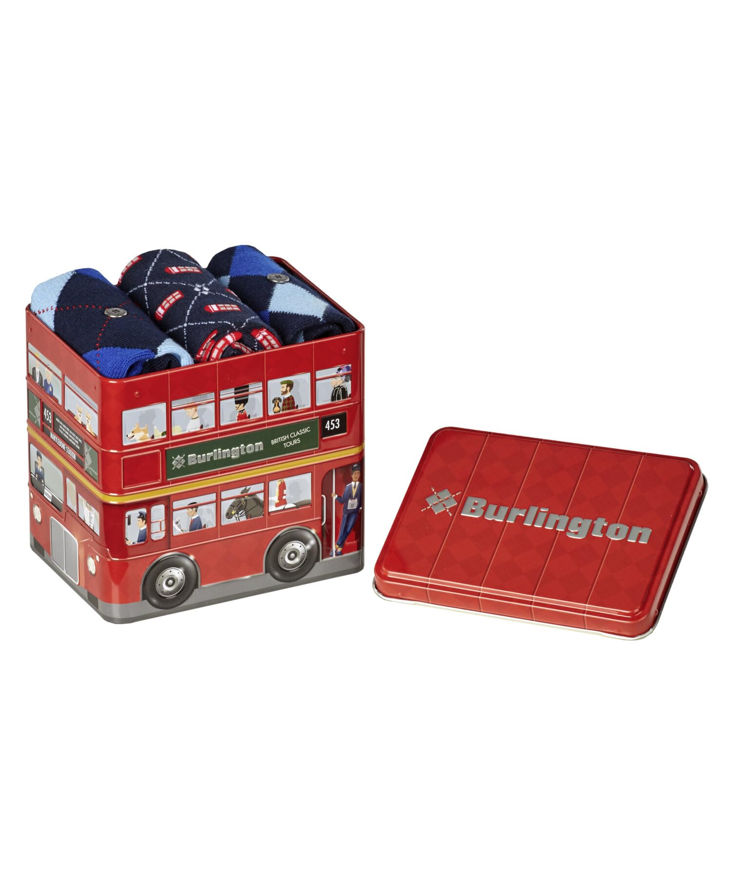 Burlington Damen Socken British Box Multipack W So Baumwolle gemustert 3 Paar, Mehrfarbig Blue Mix 0010, 36-41