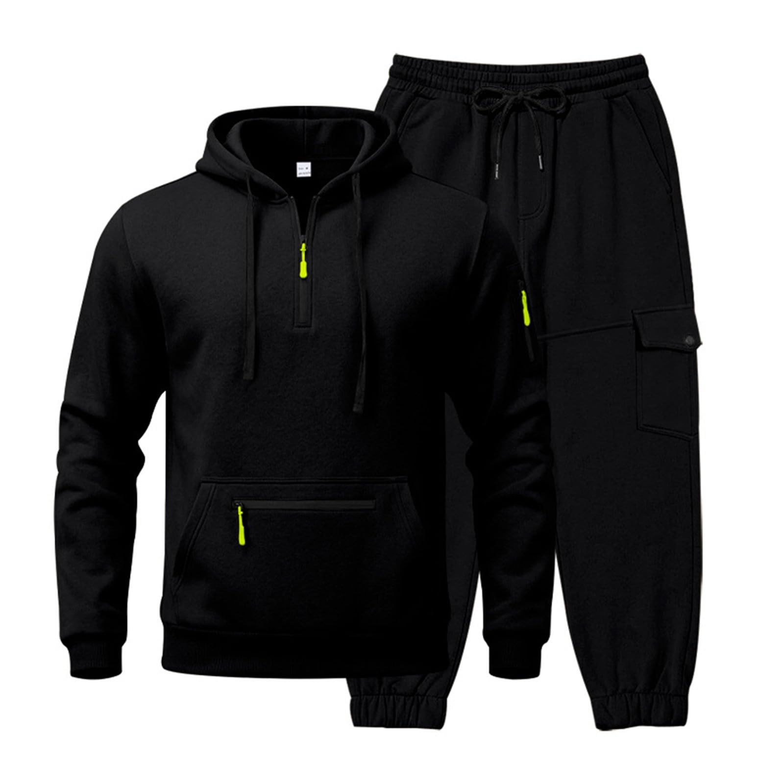Conjunto ropa trabajo para hombre otoño, corte holgado tejido polar grueso,