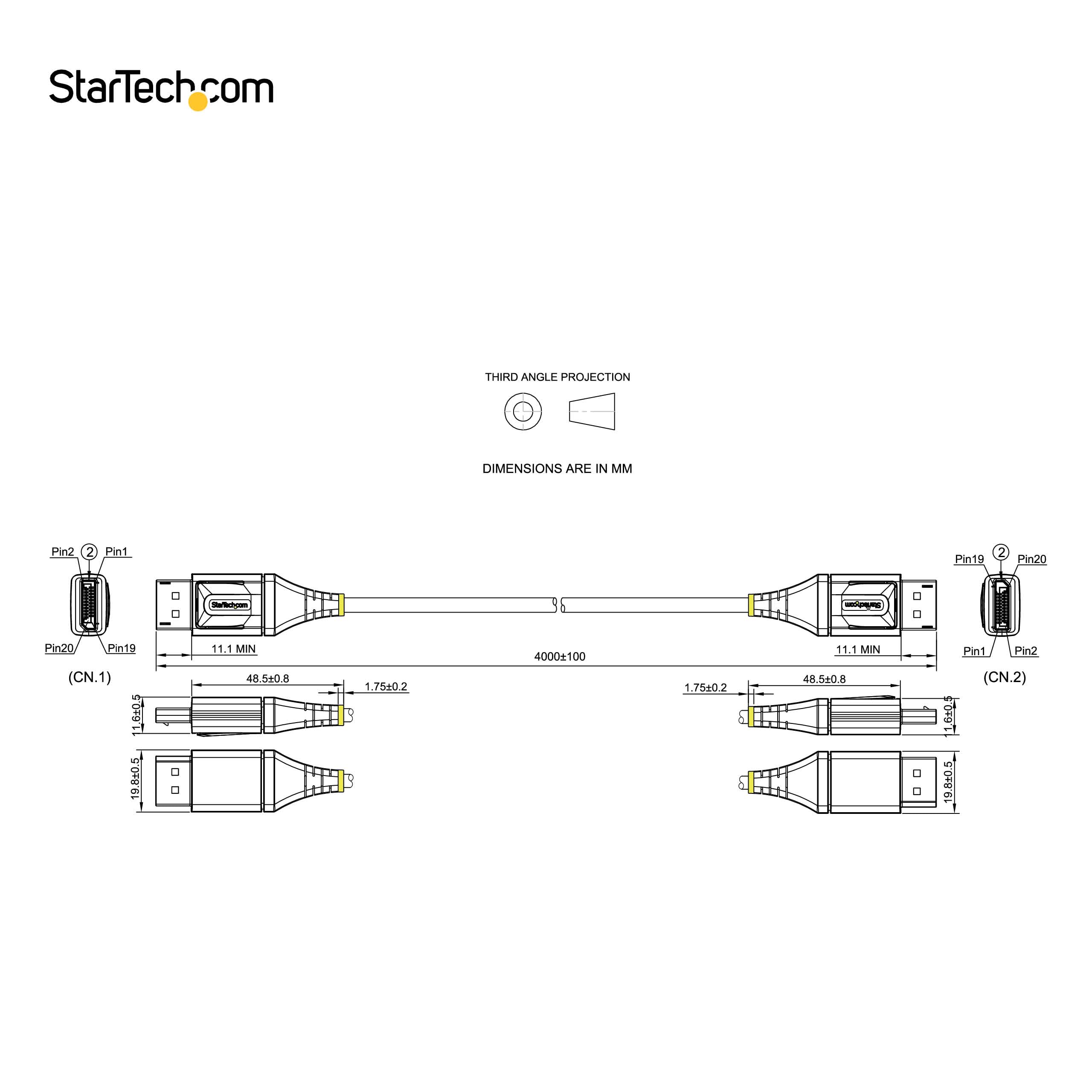 StarTech 4m VESA DisplayPort 1.4 Kabel, 8K 60Hz HDR10 MST, Schwarz | DP Monitorkabel, 4K 120Hz, Stecker auf Stecker, Verriegelung, Vergoldet, DP 1.4