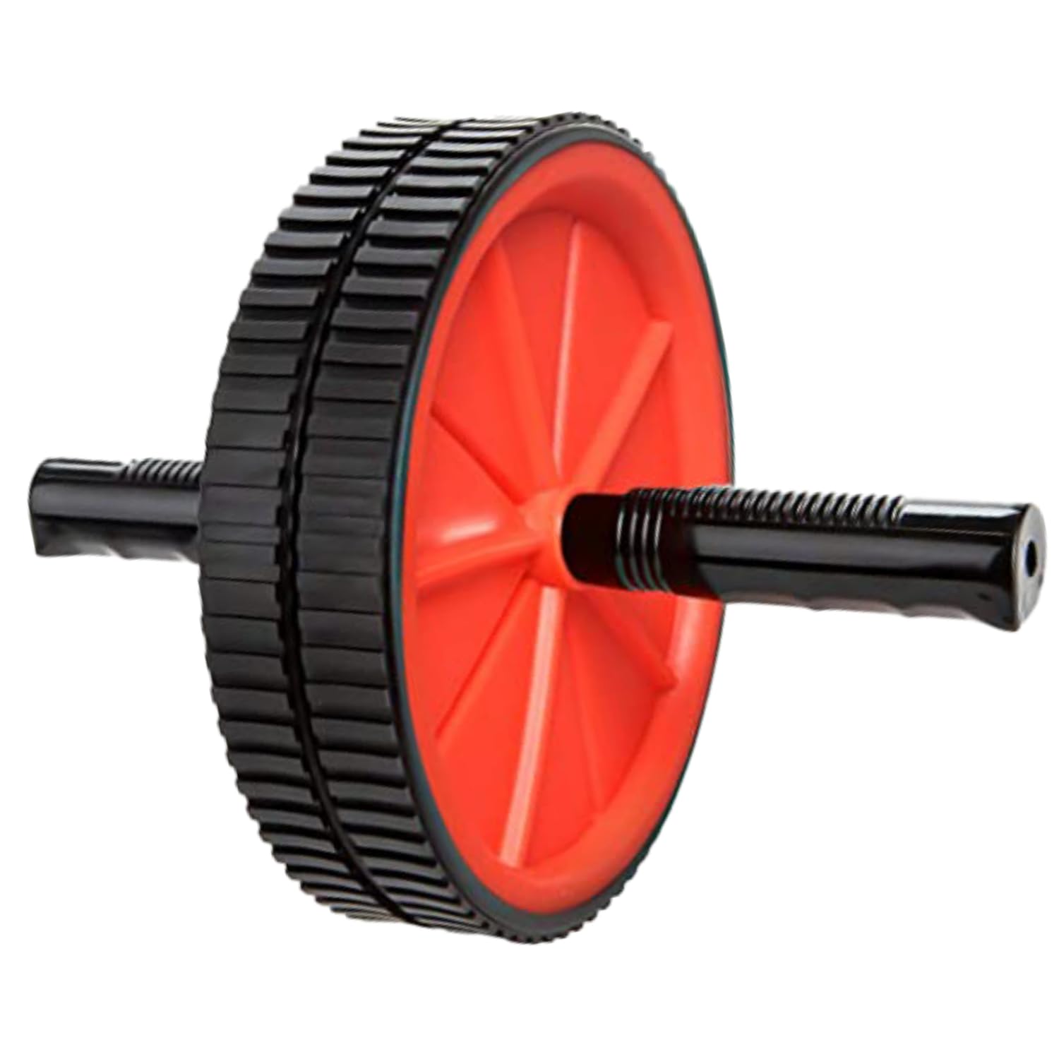 Strauss Double Wheel Ab & Exercise Roller | Anti-Skid Wheel Base, Non-Slip PVC Handles | Ideal for Home, Gym Workout for Abs, Tummy, (Orange)-picture-21
