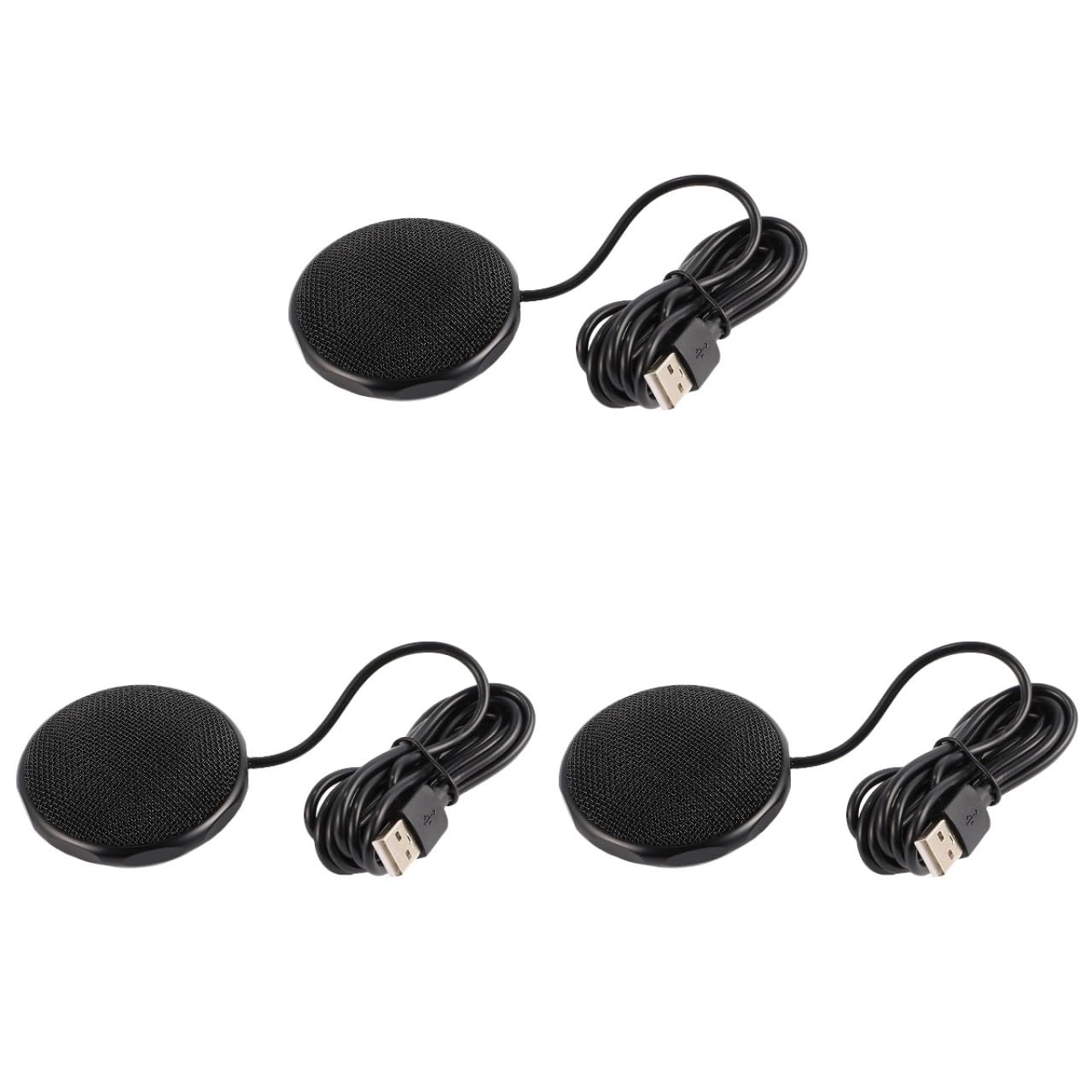 NUOBESTY 3 Pièces 360 Micro USB Haut-Parleurs D'Ordinateur Microphone De Conférence Omnidirectionnel en étal Et en Plastique Microphone De Conférence Téléphonique