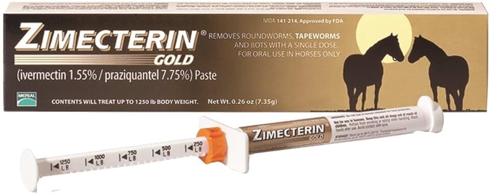 Merial Zimecterin Gold 馬用驅蟲膏，7.35 克（包裝可能有所不同）