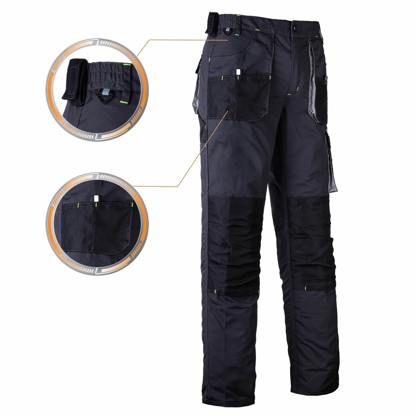 REIS Foreco-T Pantalones de trabajo protectores anticortes cargo 80% poliéster 20% algodón
