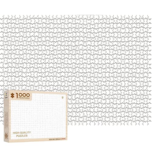 JMbeauuuty Puzzle 1000 Pièces Adultes, Blanc Puzzle Impossible, Jeu de Puzzle pour Adultes Enfants, Jouets Cadeau Famille Adulte - Blanc Cover