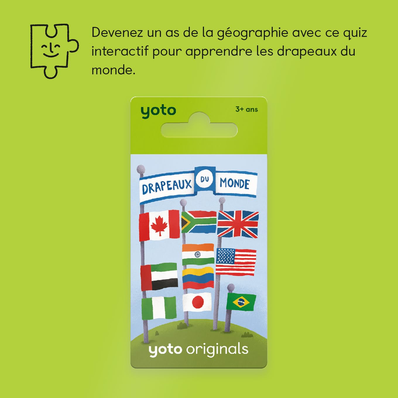 Yoto Originals - Drapeaux du Monde, Livre Audio éducatif pour Enfants à écouter sur conteuse veilleuse Boîte à Histoires Player et Mini, Premiers documentaires 3 à 14 Ans Yoto Originals - Drapeaux du Monde, Livre Audio éducatif pour Enfants à écouter sur conteuse veilleuse Boîte à Histoires Player et Mini, Premiers documentaires 3 à 14 Ans