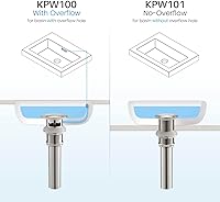 Vista 7 de Tapón de drenaje desplegable para fregadero de baño, drenaje desplegable sin desbordamiento (níquel cepillado)