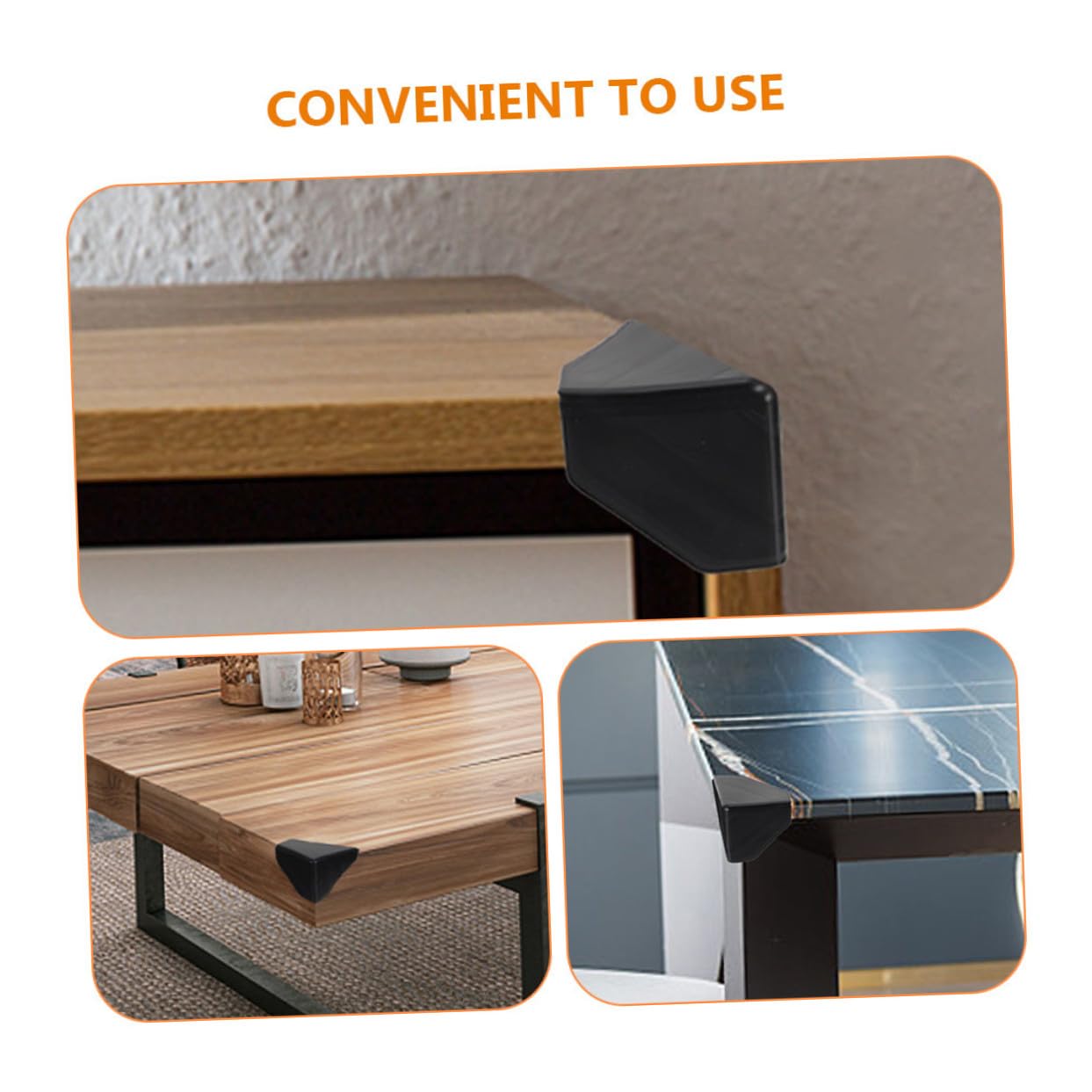 Protectores de Esquinas de Plástico Negro 100 Unidades, para Cajas