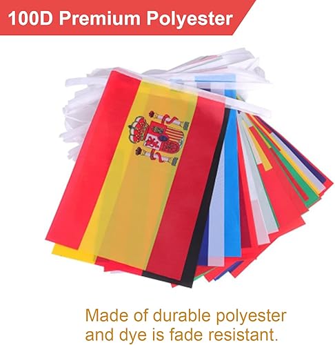 Miniatura 3 de Lixure World Cup 2022 Banderines de bandera de 8 x 12 pulgadas banderines de bandera de 32 países de 39 pies394ft bandera de la Copa del Mundo 2022