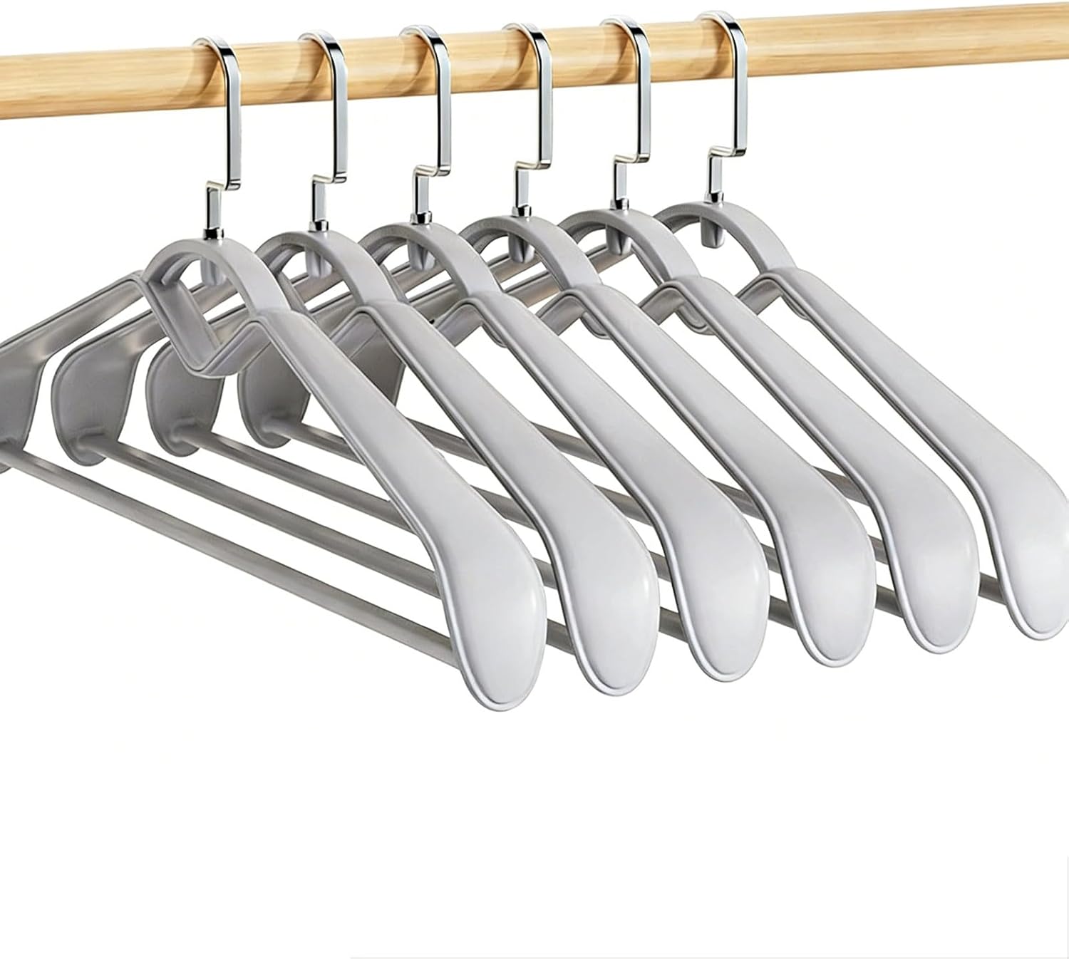 Extra Wide Shoulder Clothes Hangers with 360° Swivel Hooks, for Suits, Down Jackets, Wool Coats, Thickened Garment Hangers for Home and Office (B 20 Pieces)