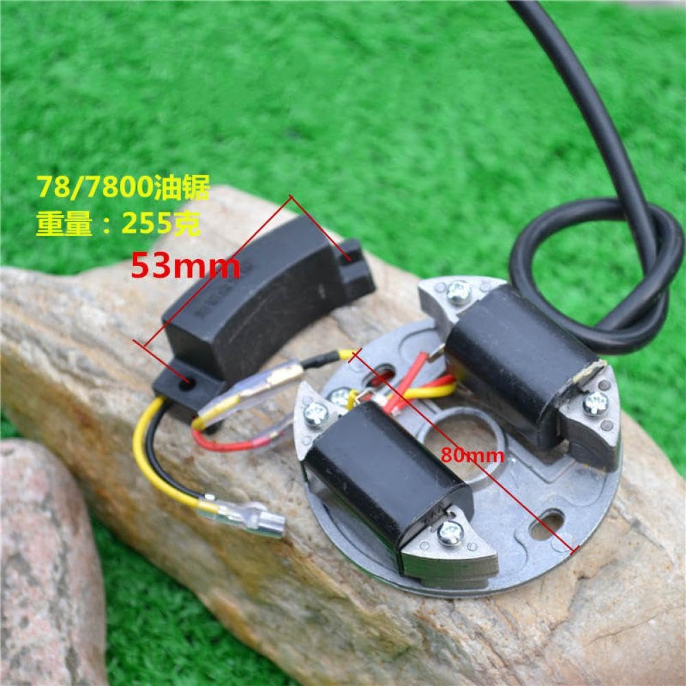 Bobina del módulo de Encendido con Condensador Compatible con YD78 78 7800 YD81 78CC Motosierra de 2 Tiempos Encendedor Condensador Magneto estator