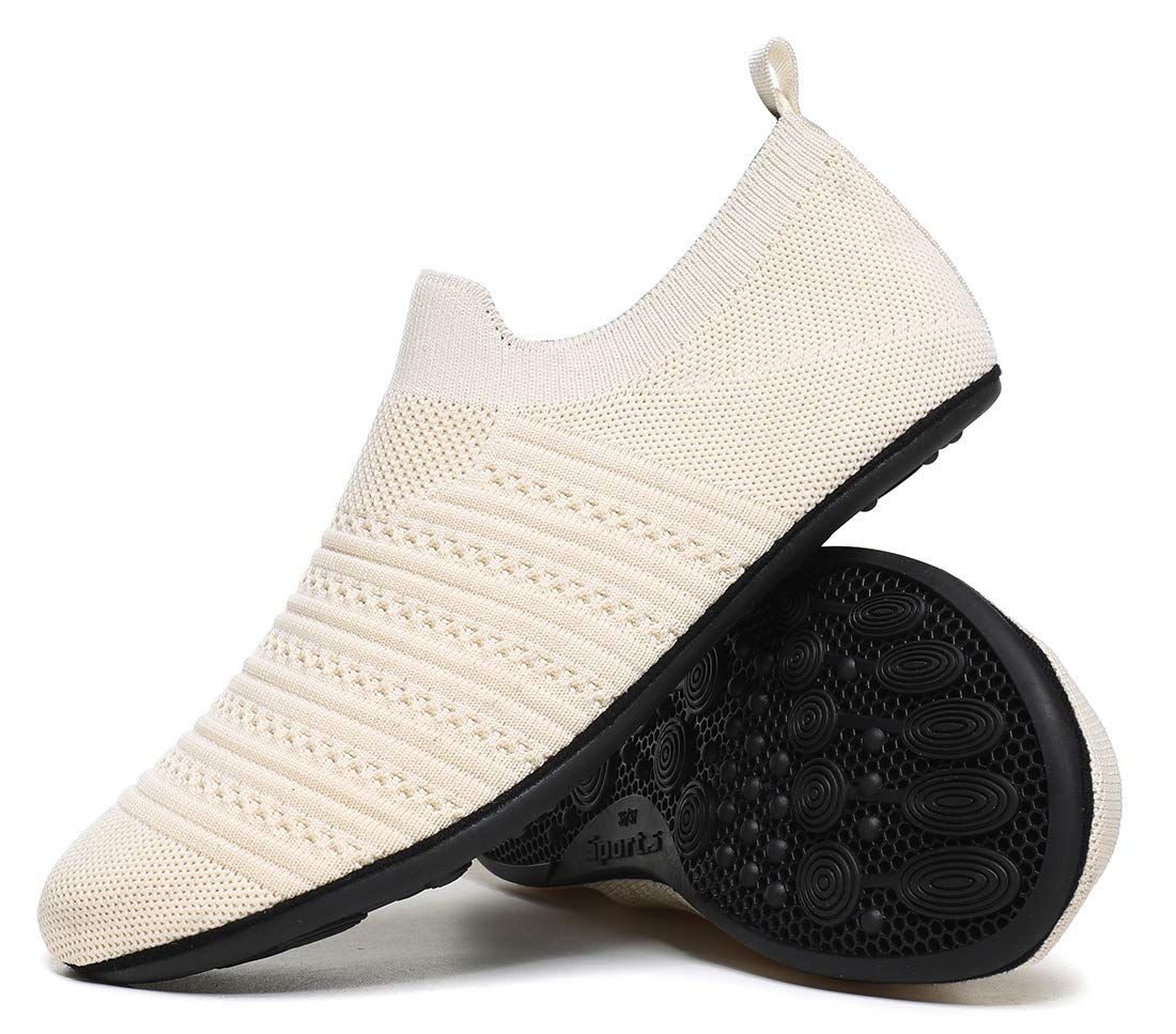 QZKDM Lightweight Slip on Grip Indoor House Slippers Barefoot Non Slip Home Exercise Yoga Shoes for Men Women