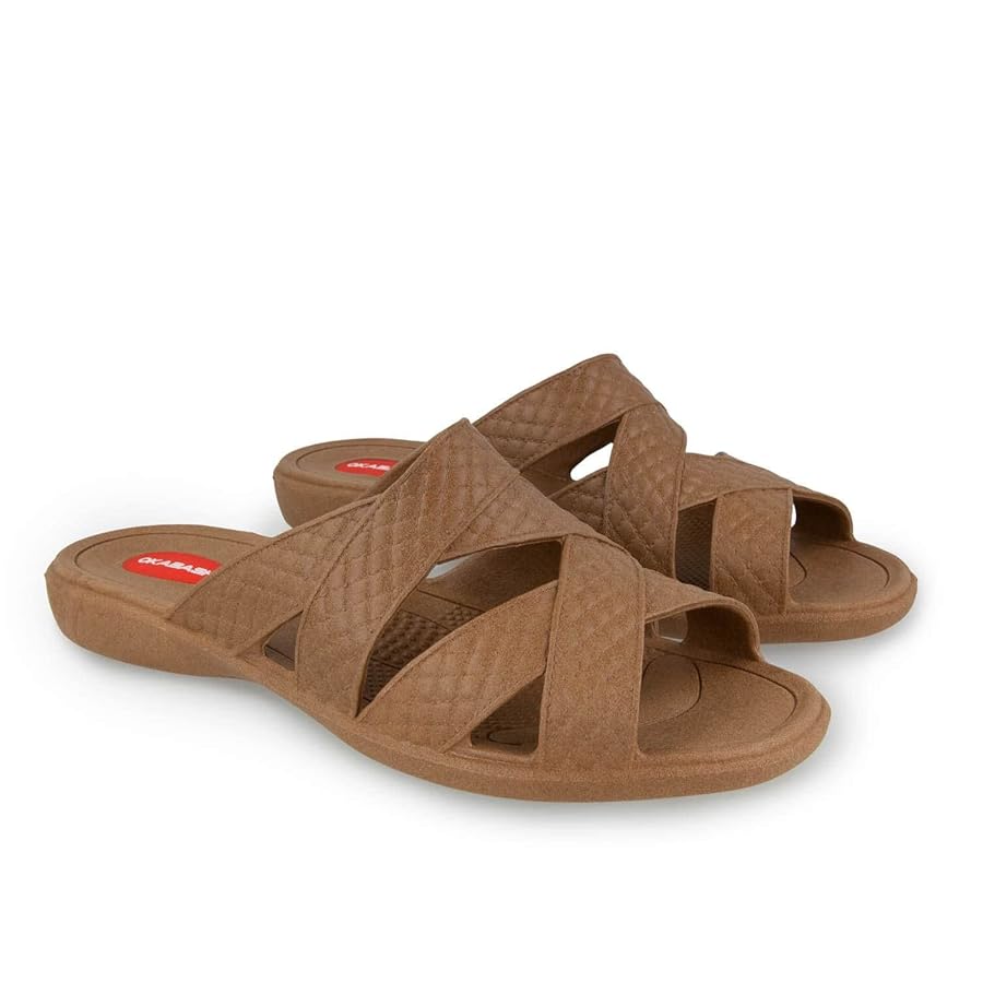 Amazon.com | Okabashi Women's Cross Strap Toffee Sandal