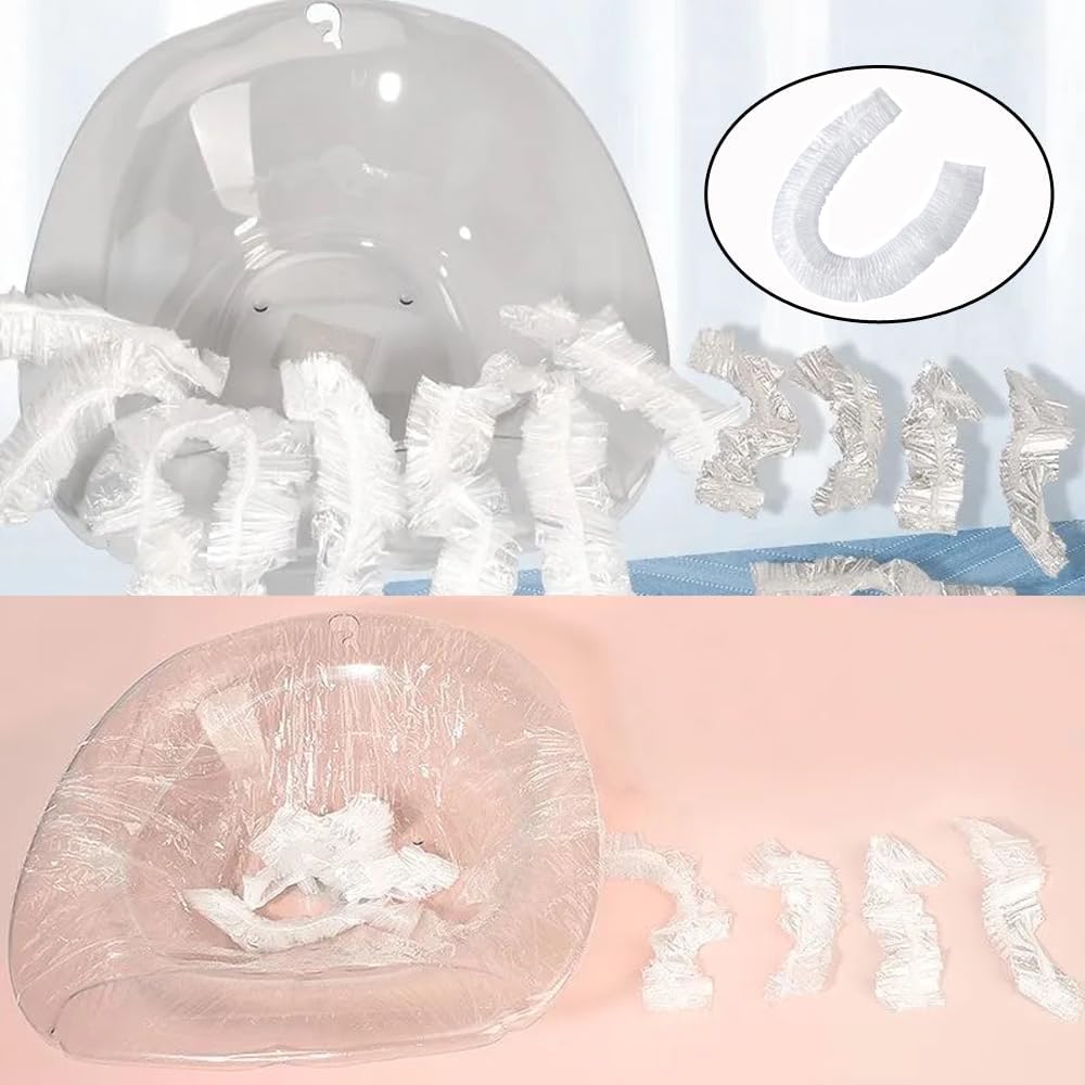20 Pack Sitz Bath Cover Liner Disposable Sitz Bath Liner Cover Bags for Hemorrhoids Toilet Seat Postpartum Care Perineal Soaking Women Collapsible Sits Bath Kit