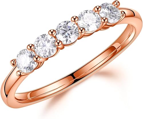 SMILEST Moissanite Rings for Women, Milgrain Marquise Eternity Ring D Color VVS1 Clarity Moissanite Rings 925 Sterling Silver Art Deco Ring