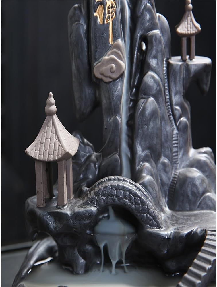 Incense Burner,Incense Stick Holder,Ceramic Backflow Incense Burner Sandalwood Agarwood Burner Living Room Creative Decoration Incense Holder Incense Burner