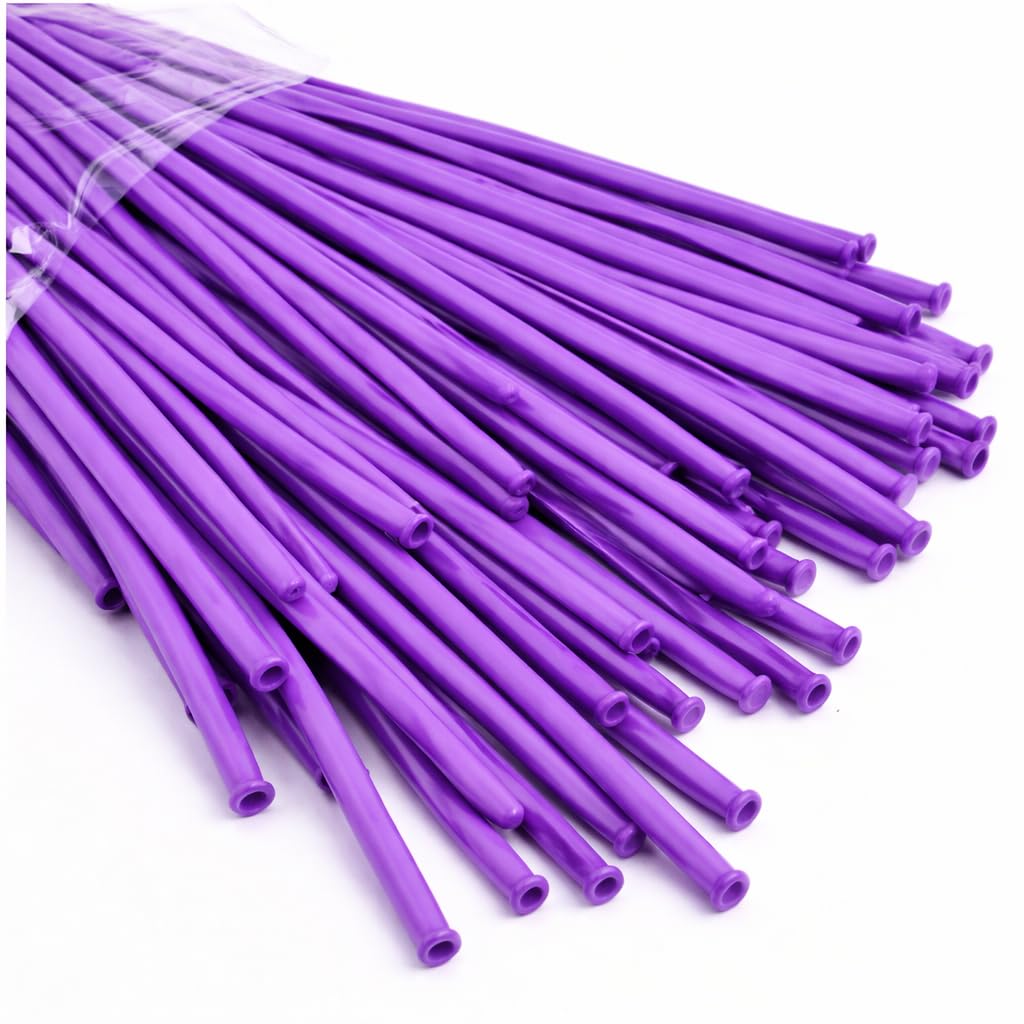 260Q Purple Long Modeling Balloons 100 Pack High-Elasticity Latex Twisting Kit for Sculptures DIY Art Party Decor & Event Displays Balloon Artist Supplies