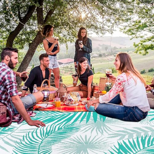 HiiARug Outdoor Rug 5x7 Reversible Plastic Straw Rug Waterproof Patio Rugs for Patios Clearance RV Mat for Outside Outdoor Carpet for RV Porch Deck Beach Camper Backyard - Image 5