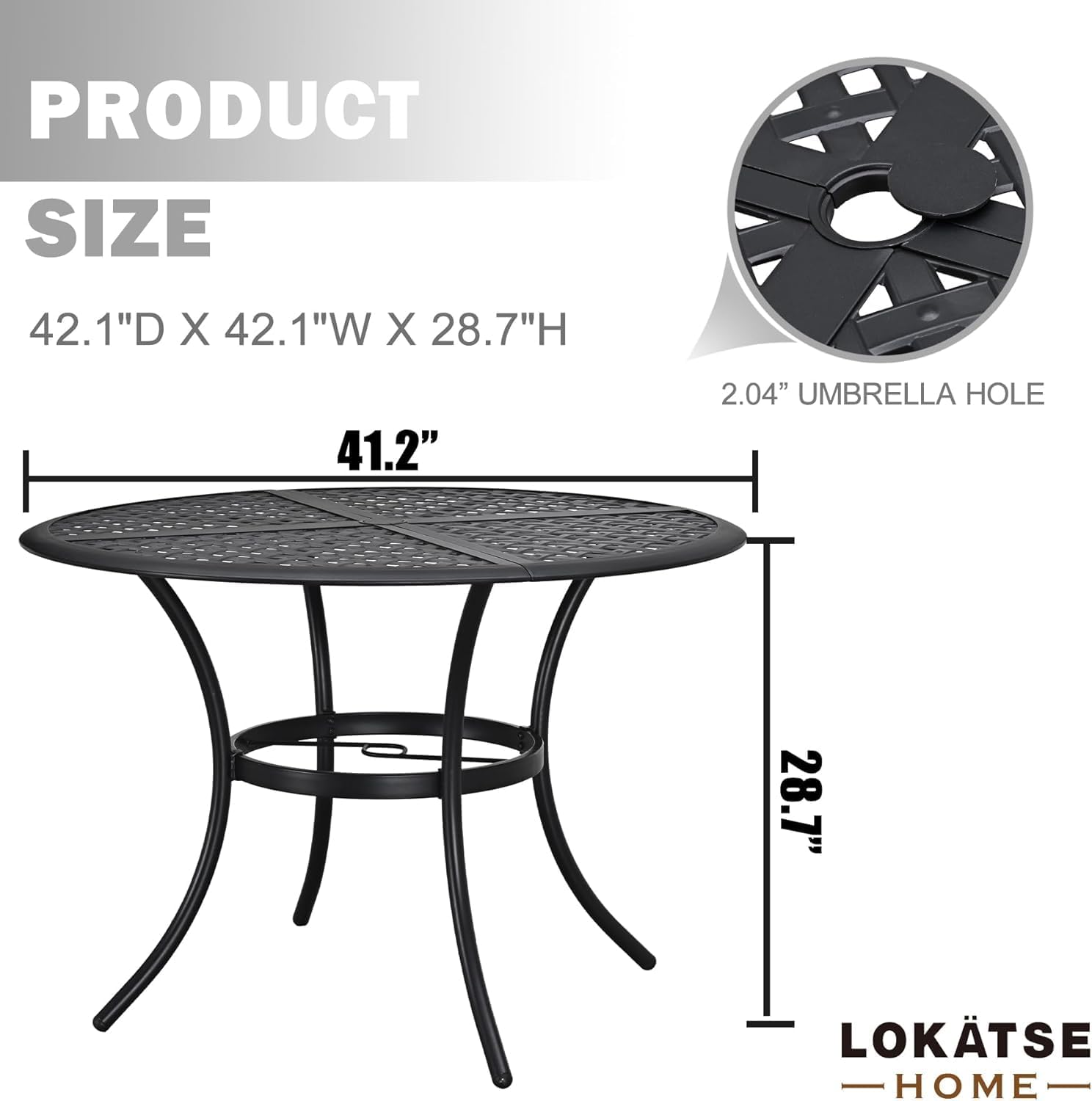 Elevate Your Outdoor Dining: A Review of the LOKATSE HOME 42.1" Patio Table