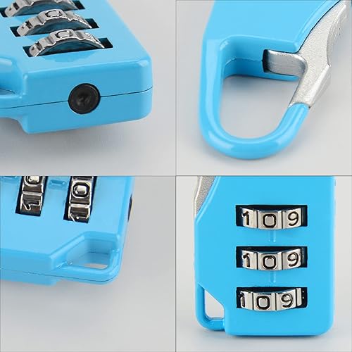 Miniatura 4 de Linkidea Paquete de 5 cerraduras de mochila con cremallera, paquete a granel, paquete múltiple al por mayor, mini combo de equipaje, cerraduras