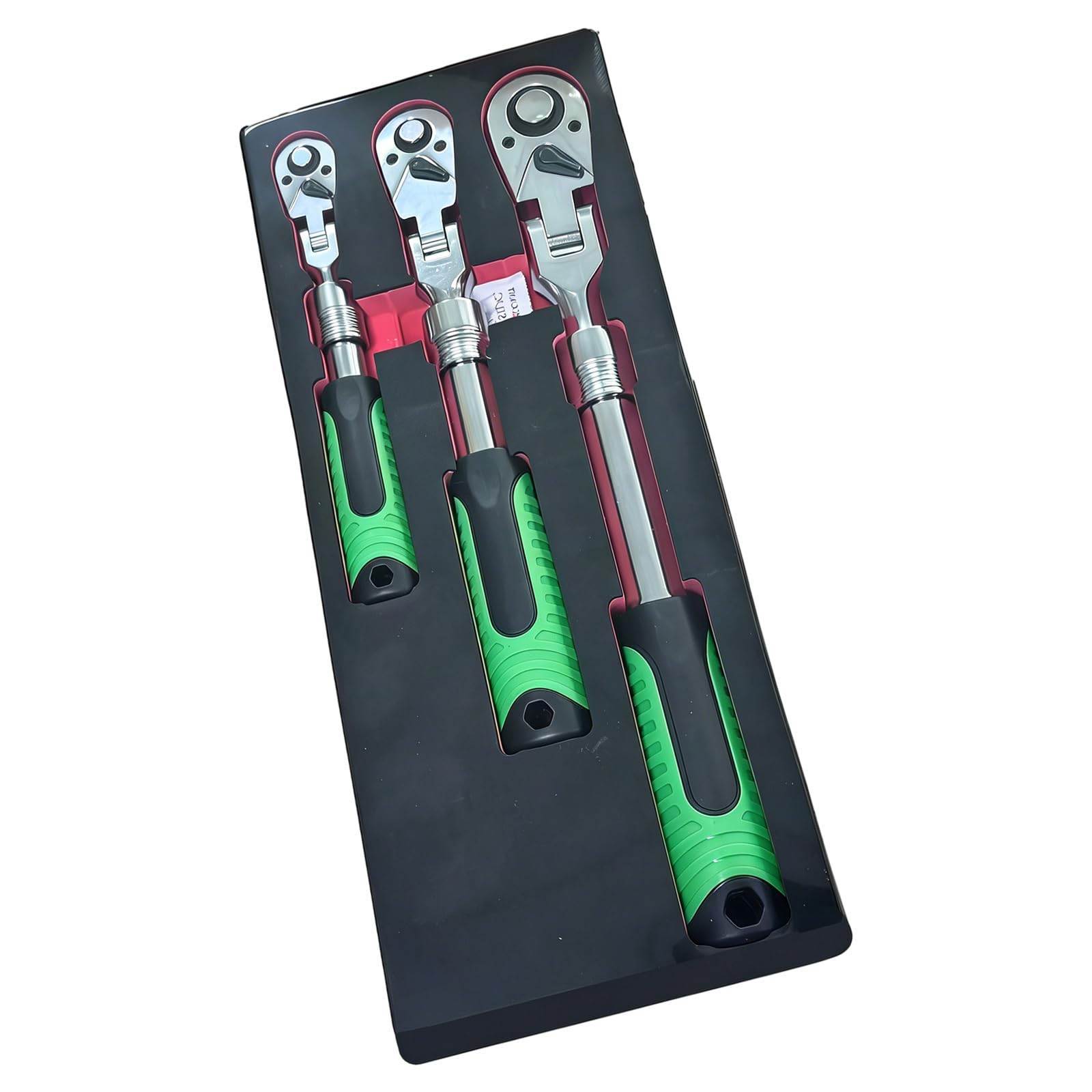 CUNZJIA Extendable Ratchets Wrench Set, 1/4", 3/8", 1/2" Drive, 72-Tooth for Automotive Repair and Home Maintenance