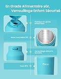 Paruu Portable Bottle Warmer for Travel, Easy-Clean Wide Mouth, Portable Milk Warmer with Fast Heating for Night Feeding, 7-Temp Control, Large 12oz Capacity, Ideal Gifts for New Parents, Blue - 7