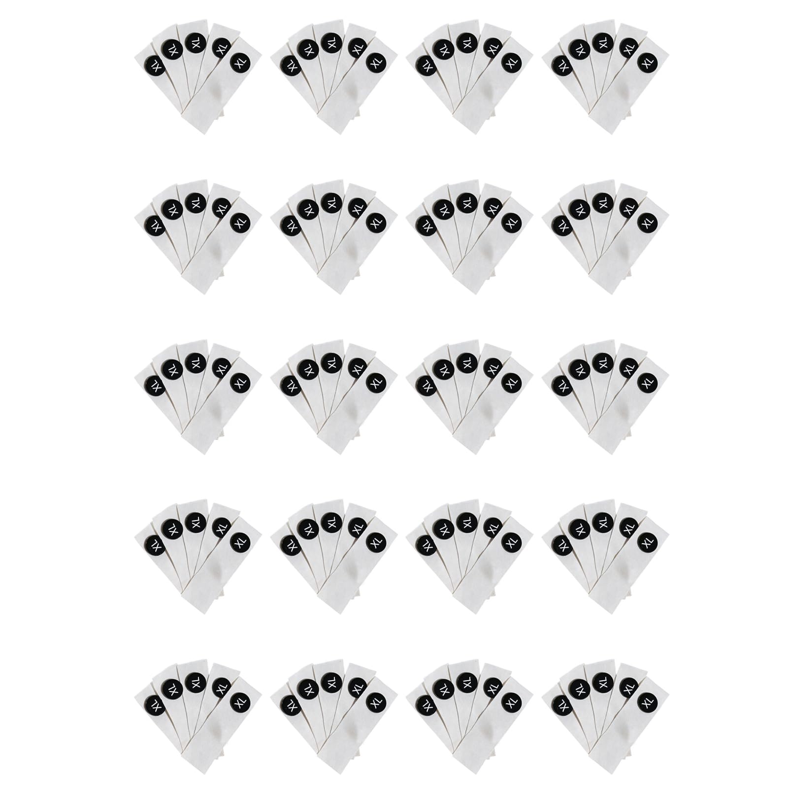 Tsophreniq White 100Pcs Washable Fabric Size Labels Assorted Size Clothing Labels For Garment Marking Household Clothing Identification Sewing