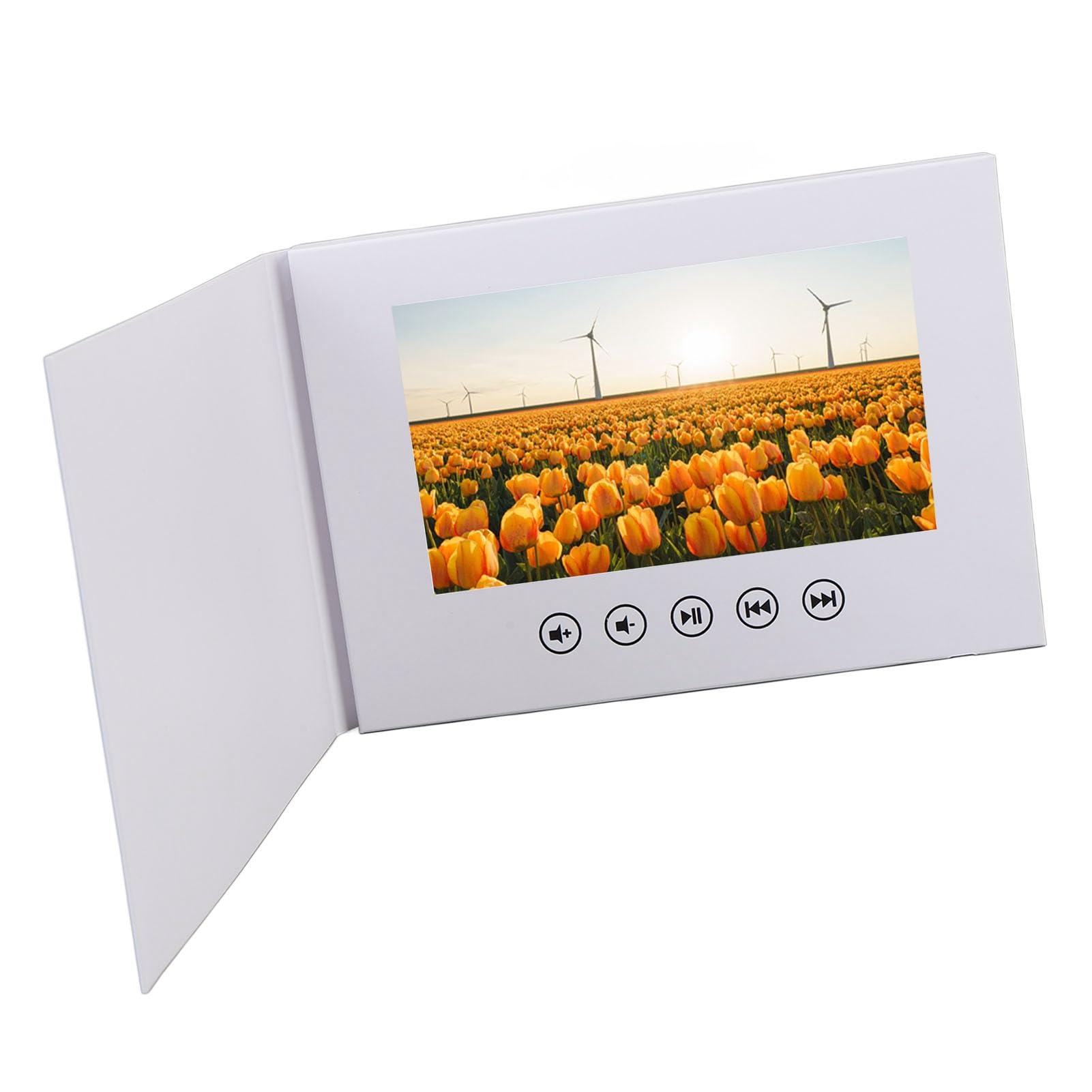 Socobeta Tarjeta de Felicitación con Vídeo LCD de 10 Pulgadas, Reproducción HD para Eventos Corporativos de Aniversario de Boda