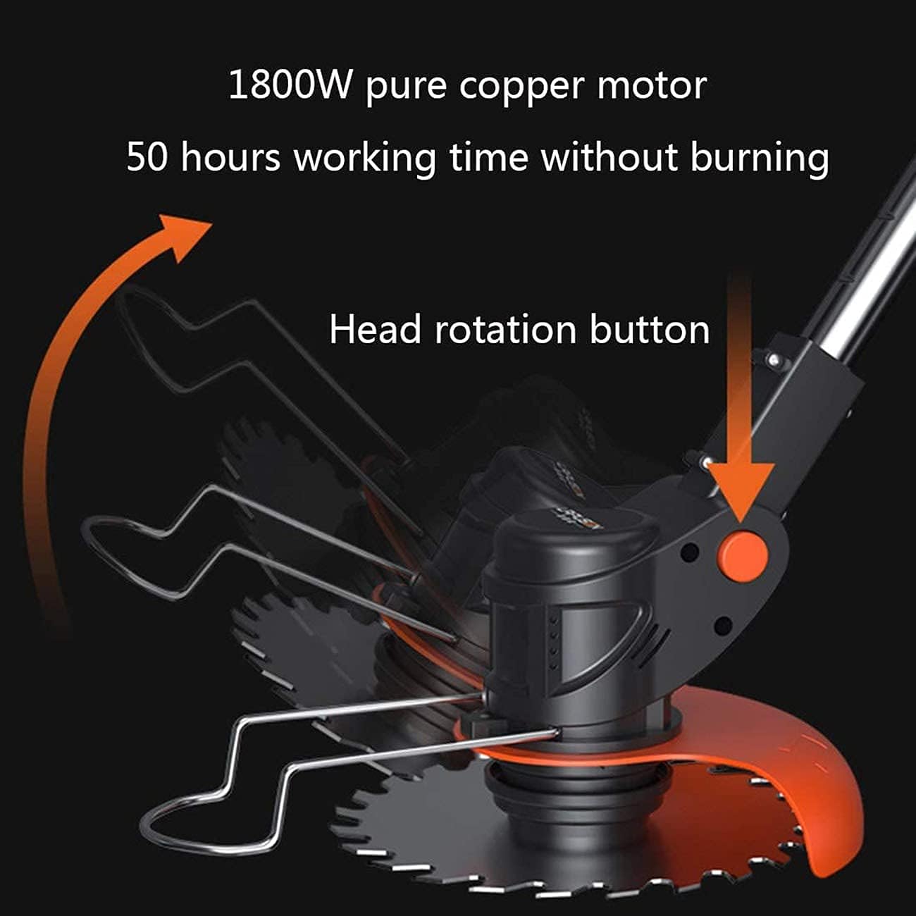 review YRCWZF Garden Strimmers Electric, 6000rpm Telescopic Lightweight Cordless Strimmer 36TV Lithium Battery & Fast Charger & Three Kinds Spare Blades