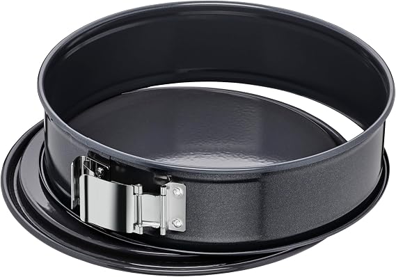 Original Kaiser La Forme Plus Springform 30 cm rund Backform mit Flachboden SafeClick-Verschluss Kuchenform mit Emailleboden antihaftbeschichtet schnittfest auslaufsicher