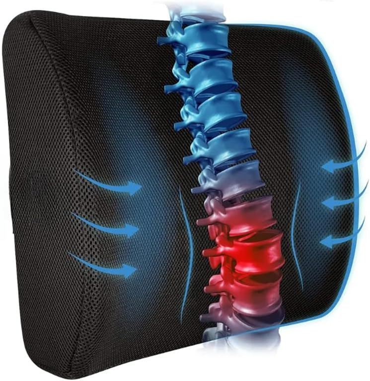 Ergonomic Lumbar Support Pillow (Black)