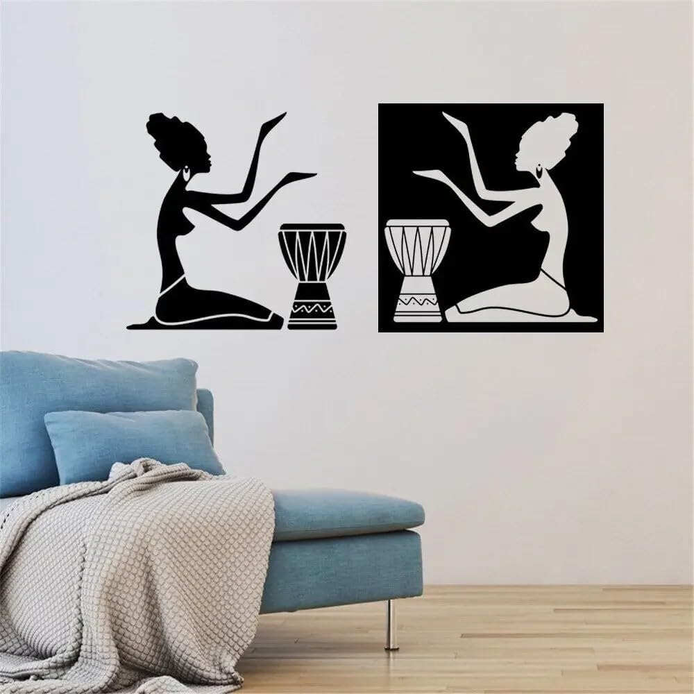 Wall Decal Window Sticker Wall Decals Woman Face African Style Afro Home Decoraiton Beauty Salon 85X42CM