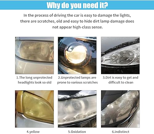 Miniatura 3 de Película autoadhesiva de 11.88 x 48 pulgadas, luz de freno, luz trasera, luz antiniebla, película protectora de vinilo para automóvil, cubierta de