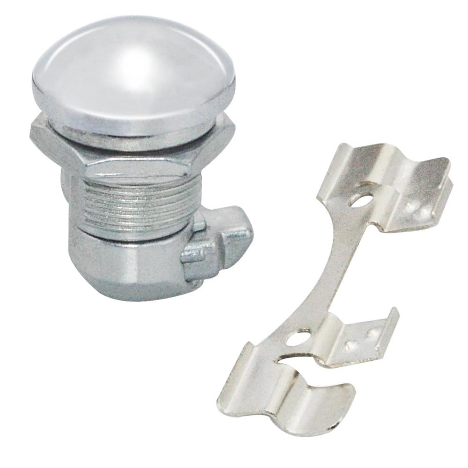 Motorcycle Oil Cap Tank Push Button Fuel Door Latch For Harley For Davidson For Touring For Electra For Road Glide 1992-2025 QAQMHVCVB(Chrome)