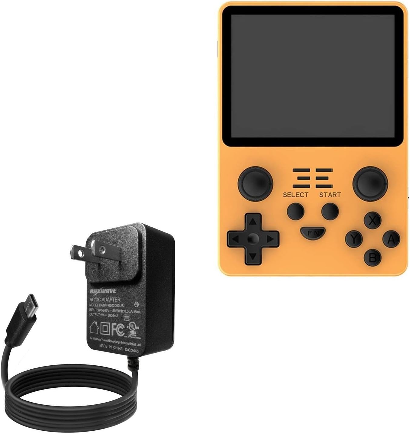 BoxWave Charger Compatible with Powkiddy RGB20S - Wall Charger Direct (15W), Rapid Charge Your Device with Built-in 3ft Cable