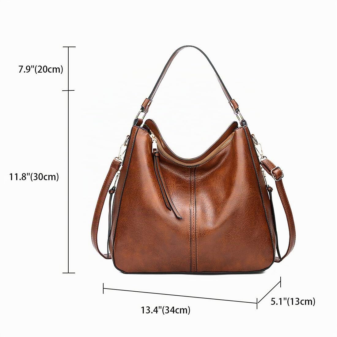 AINUOEY Mujer Bolsos de Mano Casual Bandolera Marca Mediano Totes Antirrobo Hombro Italianos PU Cuero 76670 1 piezas