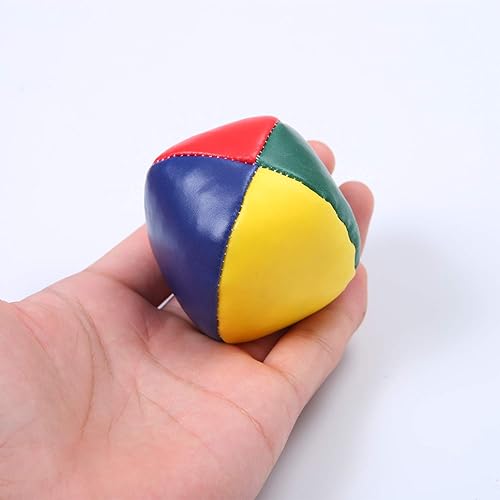Miniatura 5 de URATOT Paquete de 10 pelotas de malabarismo para principiantes, duraderas y coloridas con una bolsa para juegos de malabarismos