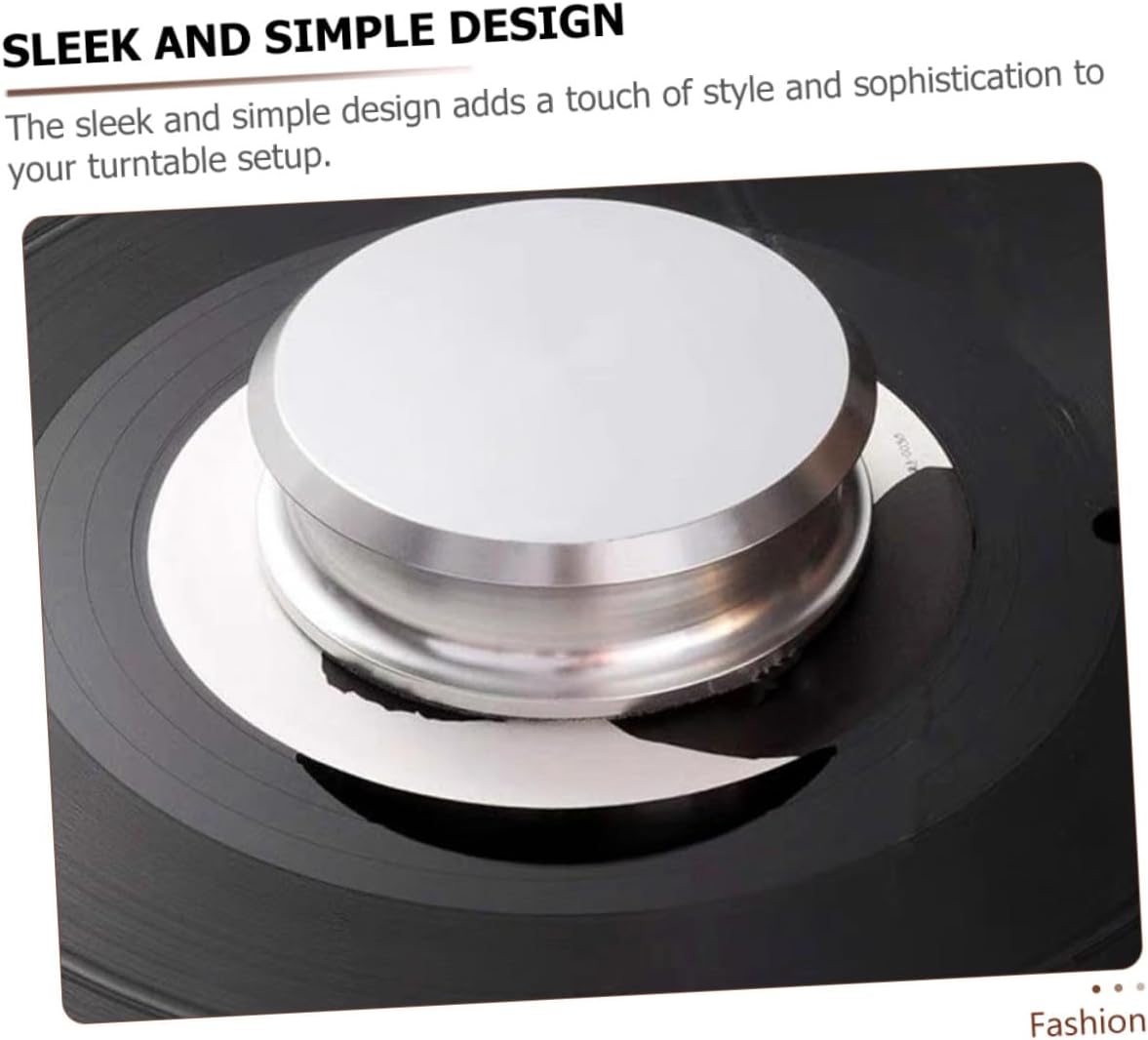 Vinyl Turntable Weight Clamp Stabilizer Disc Record Weight Reducer Metal Balance Tool for Vinyl Record Players, Silver Turntable Disc Stabilizer for Improved Sound and Vibration