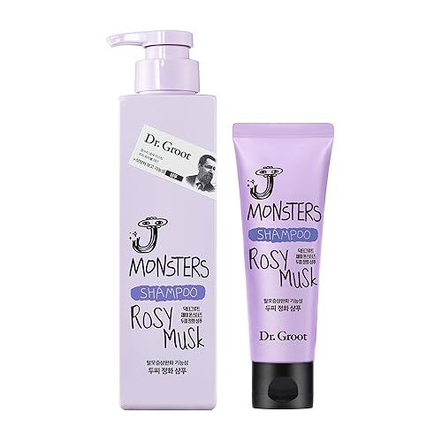 Dr. Groot J Monsters - Champú purificador para el cuero cabelludo con biotina y raíces nutritivas, sin sulfato para el crecimiento del cabello para