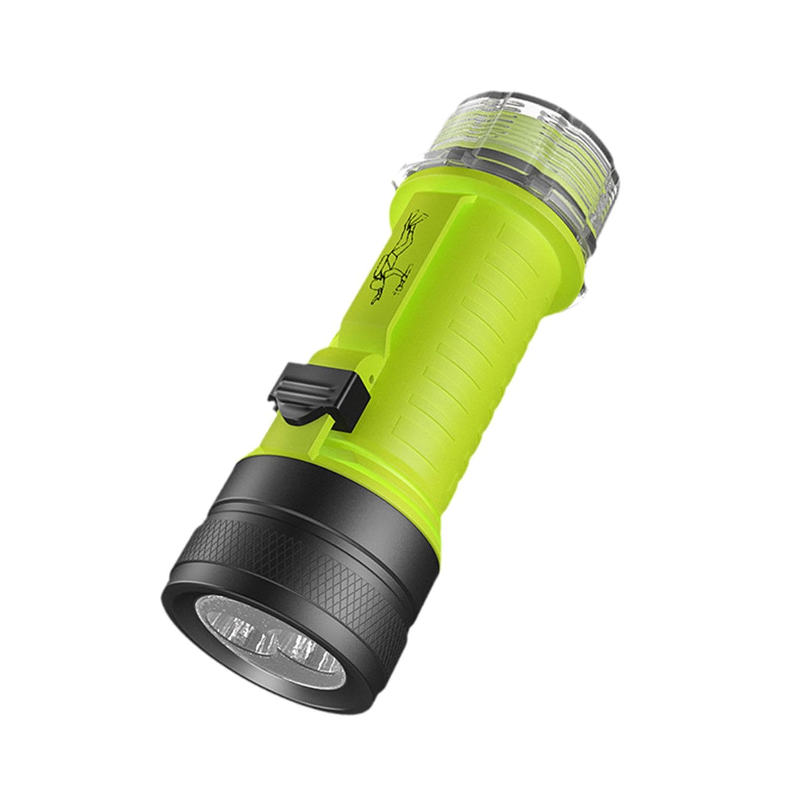 rockible Lampe de Poche de plongée sous-Marine, 2 Modes d'éclairage, Torche Lumineuse pour Sports sous-Marins et Camping