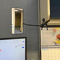 Vista 8 de Ampper Espejo de seguridad acrílico con clip, espejo de cubículo convexo flexible para seguridad personal y escritorio, monitores de visión trasera