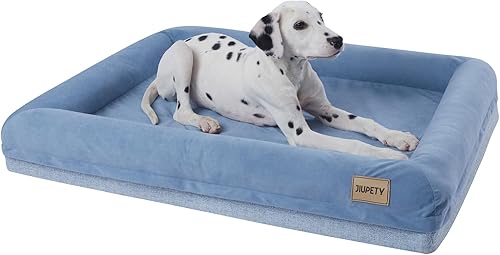 Jiupety Cama ortopédica para perros medianos, cama de espuma impermeable para perros con funda extraíble lavable, sofá para perro con caja de disponible en Yaxa Peru