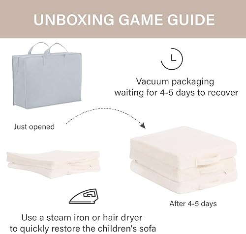 Miniatura 6 de Colchón plegable para niños, lavable para niños pequeños, tapete triple plegable para siesta para dormir, guardería, sofá cama con bolsa de