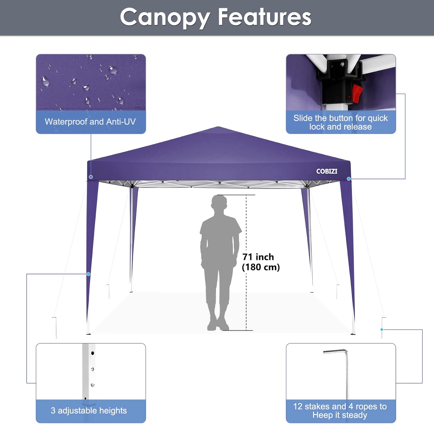 Buy Cobizi 3 x 3 m Gazebo Waterproof 