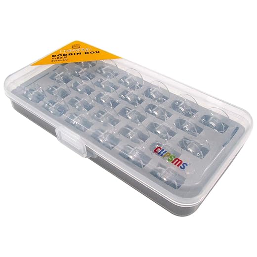 CKPSMS Brand - #X52800150 Plastic Bobbins Compatible with Husqvarna Viking Emerald 116 118 183 Sewing Machines (28PCS+Box)