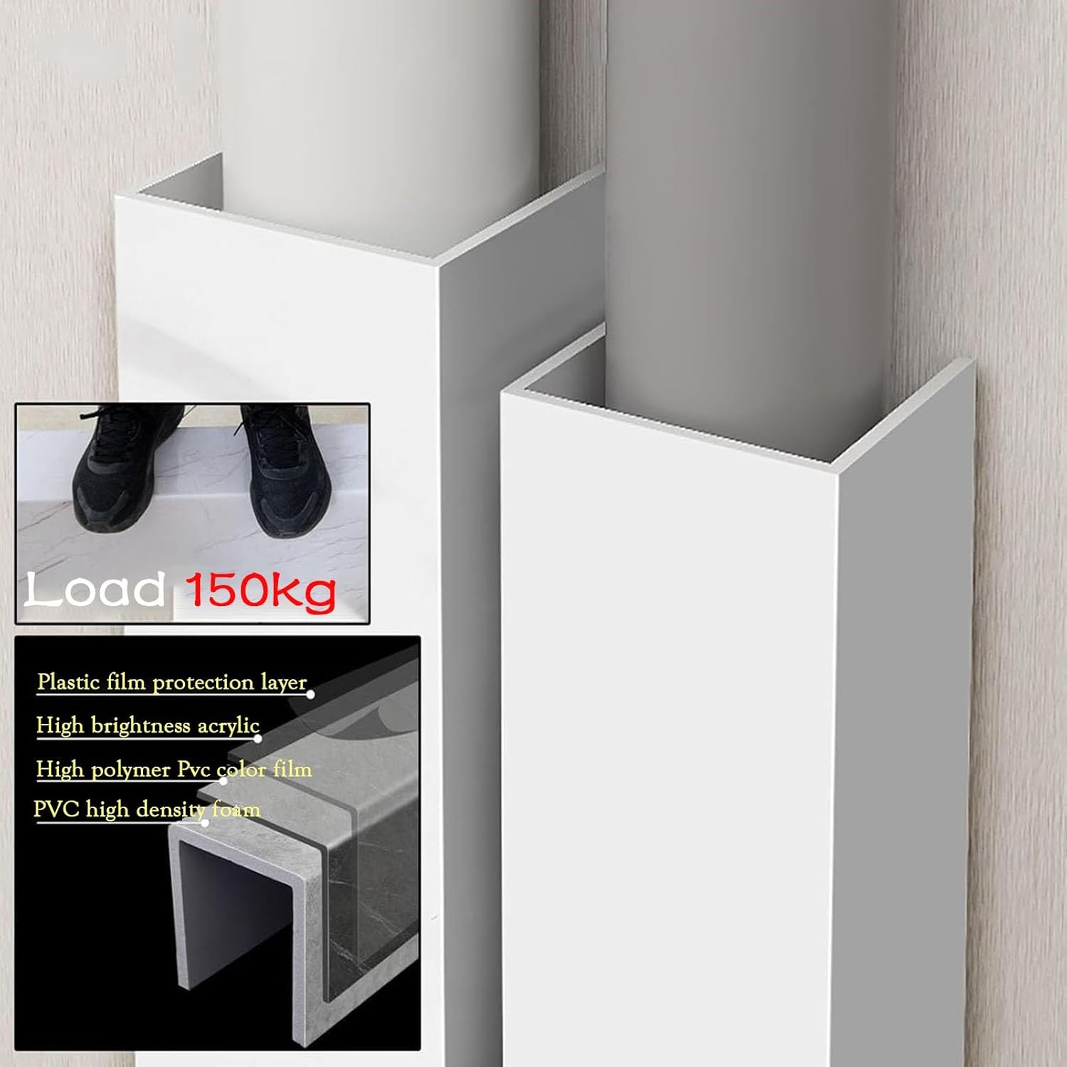 U-Shaped Pipe Rainproof Cover, Weatherproof Wood Grain Ventilation Duct Covering, Pipe Drainage Concealer for Wall Ducting (60/80/90/100/130 cm) - Durable, Stylish, Weather Resistant